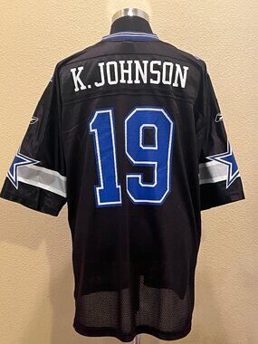 Reebok Dallas Cowboys Keyshawn Johnson #19 NFL Jersey Mens XL Black